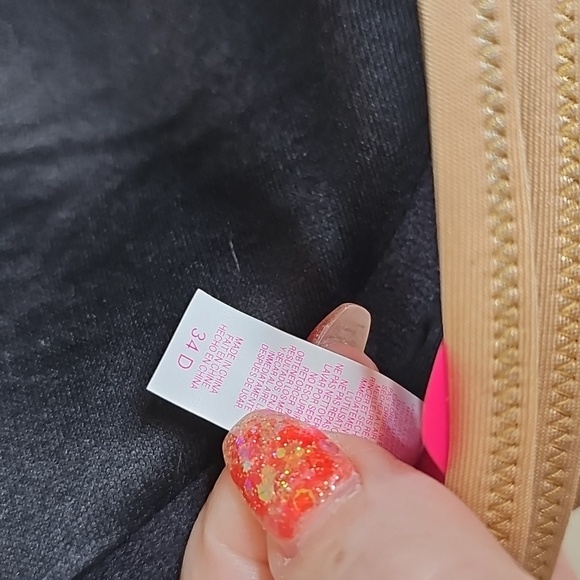 Victoriassecret 34D Black and Gold Women's Strapless Halter Bikini Swim Top - Picture 6 of 6